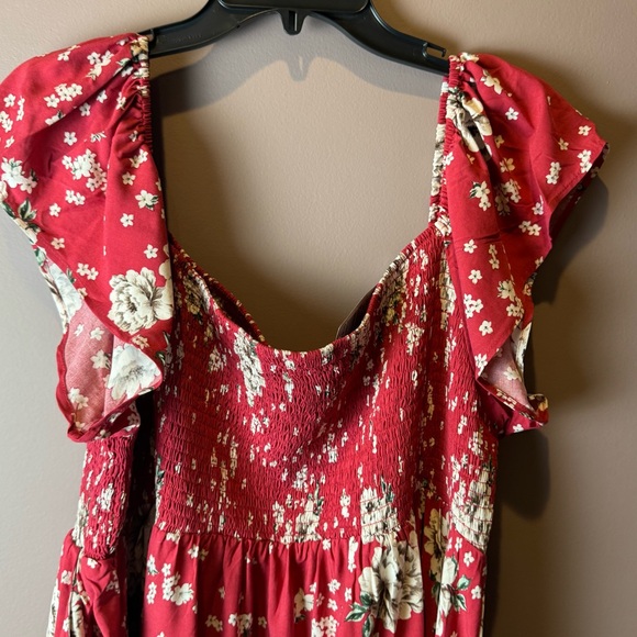 Torrid Mini Challis Off-Shoulder Skater Dress Floral 3X - Picture 7 of 11